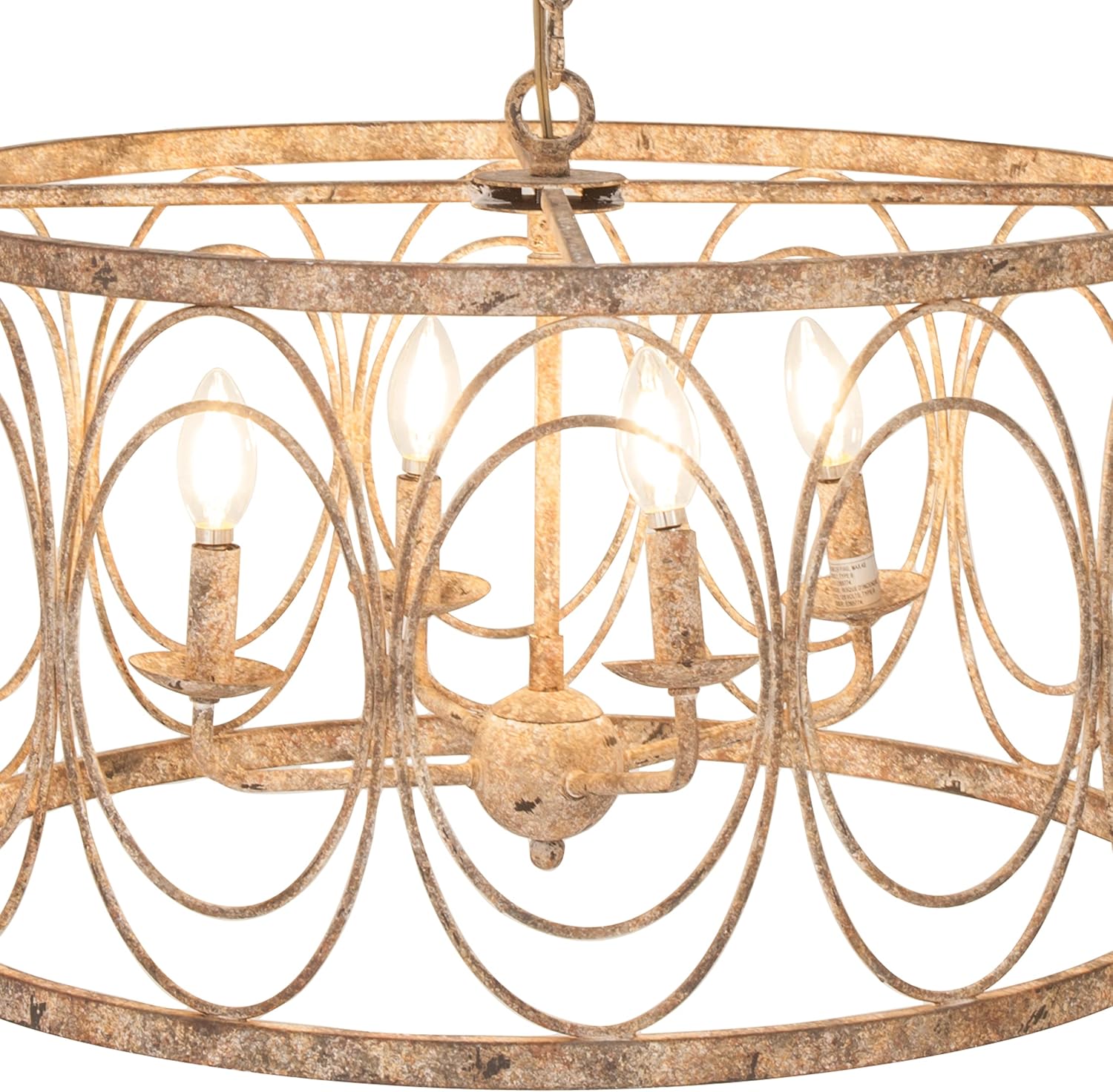 Deco 79 Glam Gold Metal Chandelier, 14 x 24-Inch