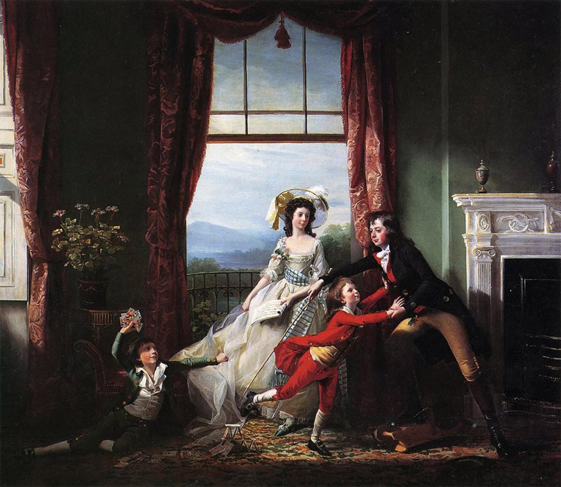 POSTERIIk Famous Modern Artwork Art Mural the Stillwell Family by Singleton Copley Oil Paintings Pictures for Home Decor 60x90cm