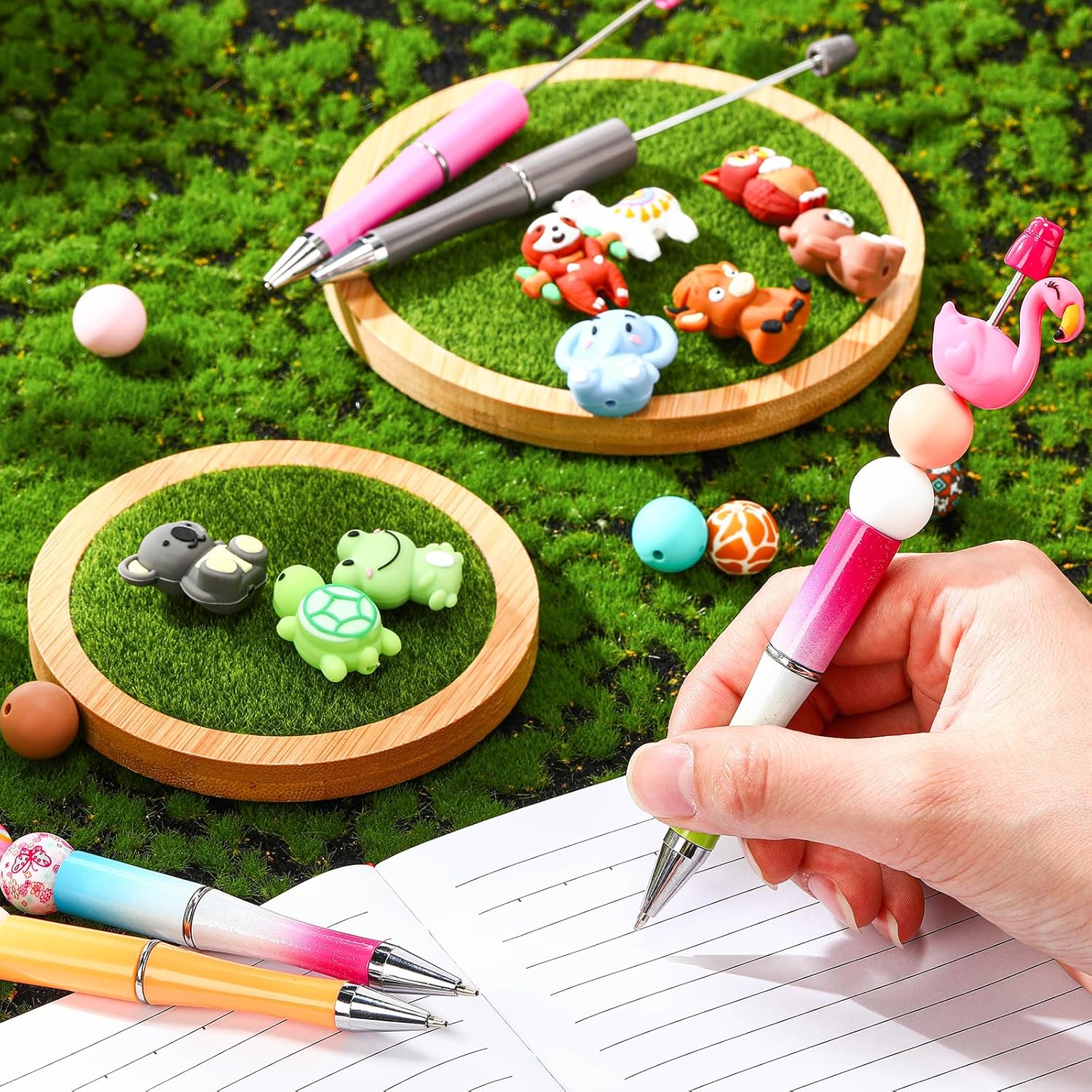 36Pcs 3D Animal Silicone Focal Beads for Pens,Beaded Pen Supplies,Focal Beads Bulk for Making Keychain Handmade Crafts - Image 4