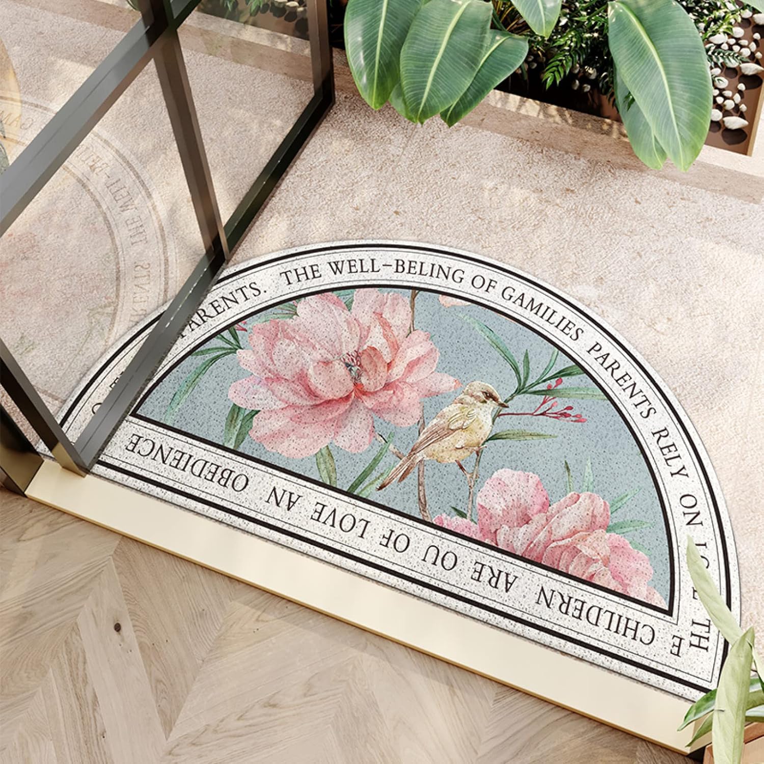 泥落としマット 可愛い柄 屋外マット エントランス 水はけ インテリア ナチュラル 汚れにくい 出入り口 天然素材 滑りにくい おし