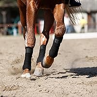 Vista 2 de Juego de 4 envolturas de polo de forro polar suave para caballo, vendaje ecuestre para piernas