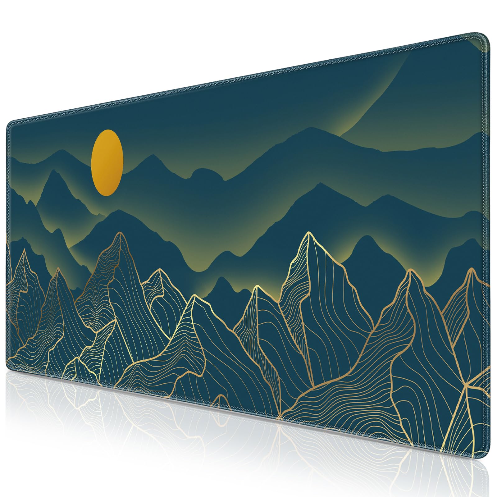 Canjoy Large Mouse Pad Mountain Pattern Gaming Extended XL Mousepad Big Computer Keyboard Desk Mat for Non-Slip Rubber 31.5x11.8inch