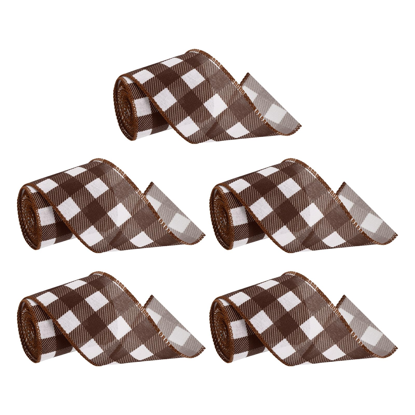 Ruban d'emballage cadeau marron pour nœuds de Thanksgiving et couronnes