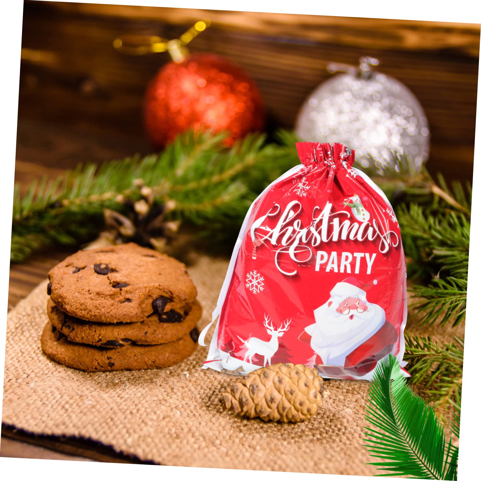 OUNONA 3 Set Sacchetto Di Caramelle Natalizie Sacchetti Per Confezioni Natalizie Pacchetti Natalizi Natale Sacchi Di Bottino Sacchetti Portaconfetti Custodia Natalizia 10 Pezzi * 3
