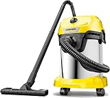 Kärcher WD 3 S V-17/4/20 – Solid Liquid Vacuum Cleaner, Powerful Vacuum Cleaner 200 AW, 100 W, with Bag, Blower Function, Yellow/Black - 3