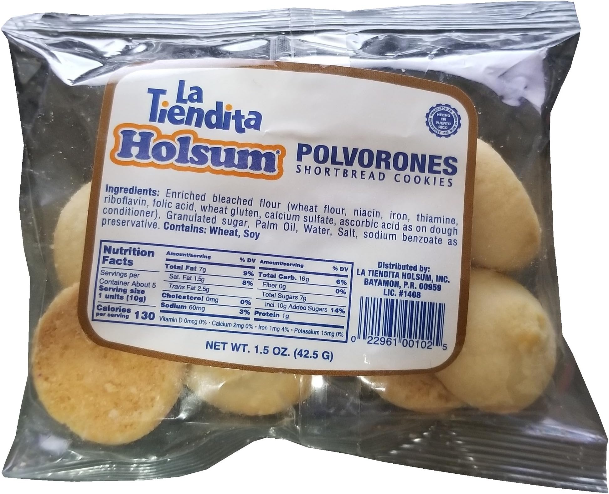 Holsum Snack Cookies Assortment Variety Pack (Shortbread (Polvorones))
