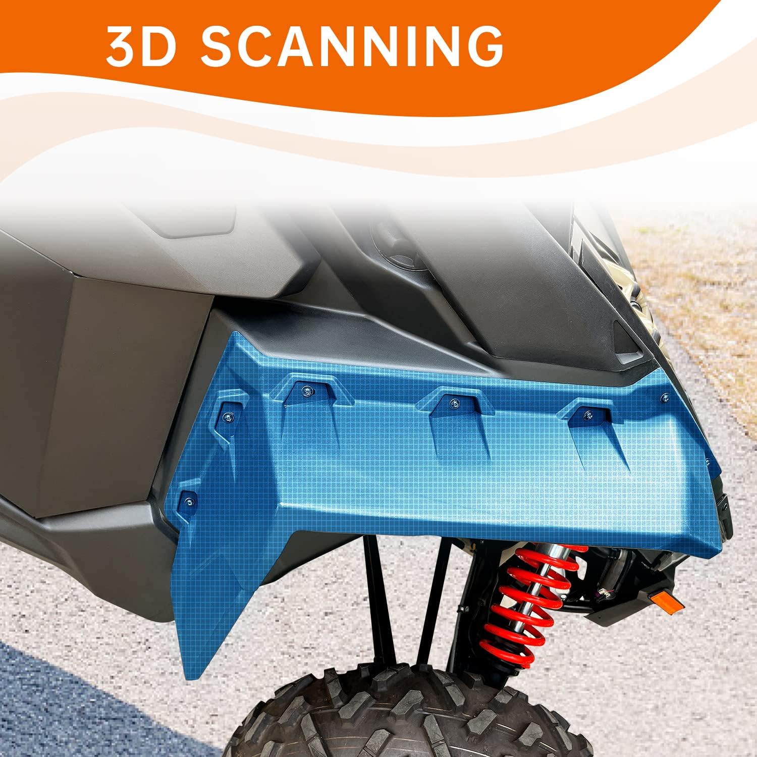 Front XXL Extended Fender Flares Kit Update Wider Mud Flaps Guards Compatible with Can Am Maverick X3 /Max All Models 2017-2024 Exterior Assembly Accessories (2PCS)