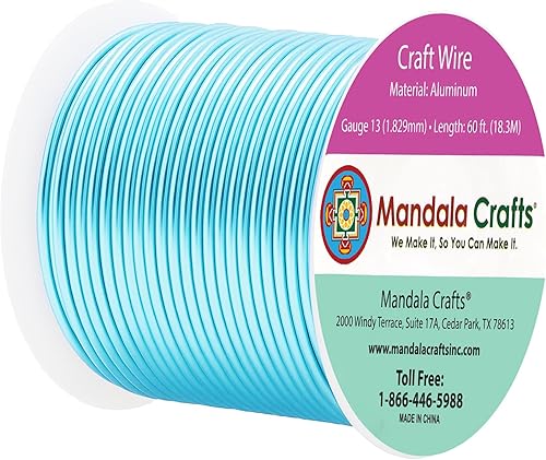 Miniatura 724 de Mandala Crafts - Alambre de aluminio anodizado de calibre 22 para hacer joyas - 121.92 m de alambre flexible de color en tonos pastel - Flexible