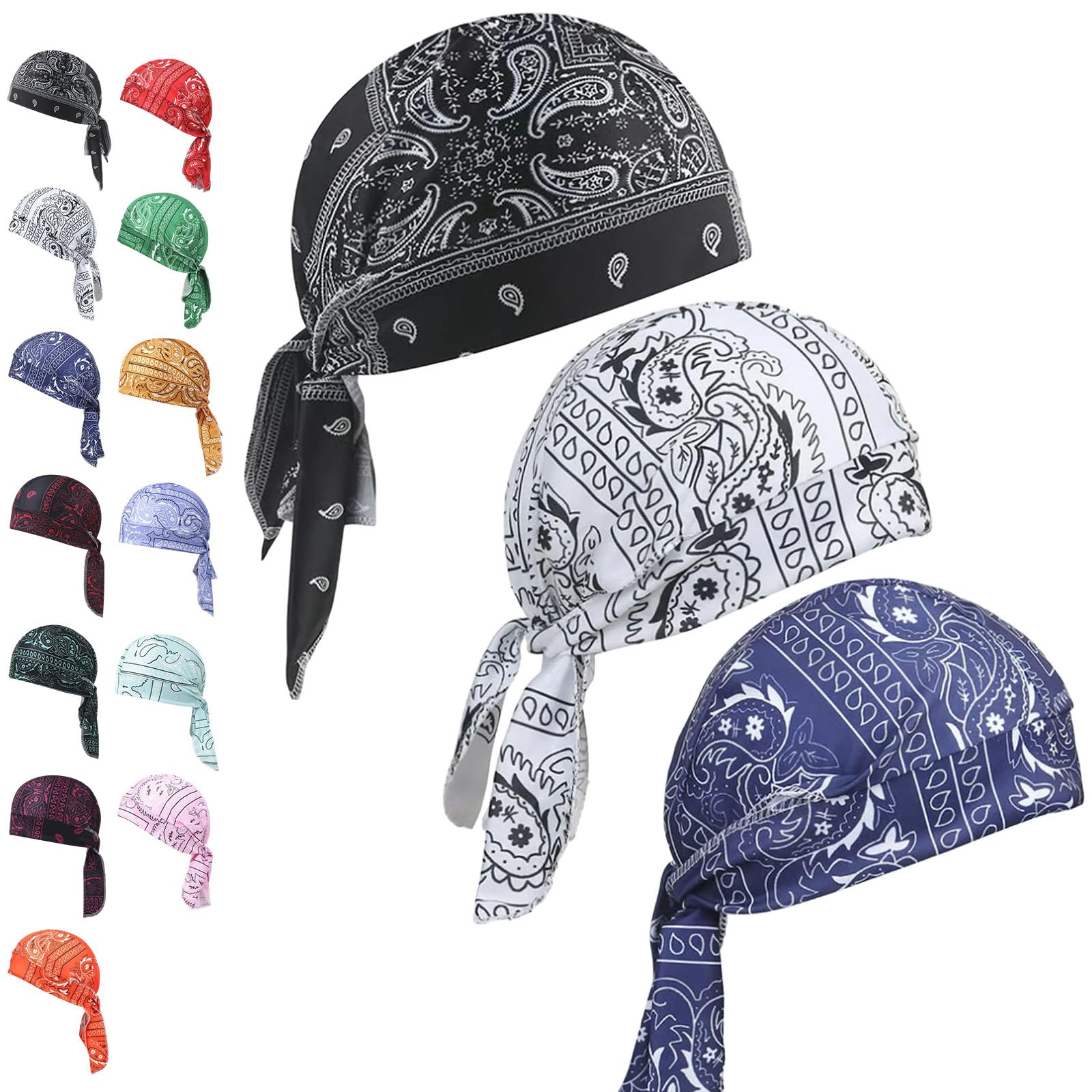 fjaldjfu 2026 New Paisley Cooling Headscarf Cap, Breathable Elastic Cycling Sports Cap Sweat Wicking, Washable Bandana for Men & Women, Cycling, Running & Outdoor Sports (#24)