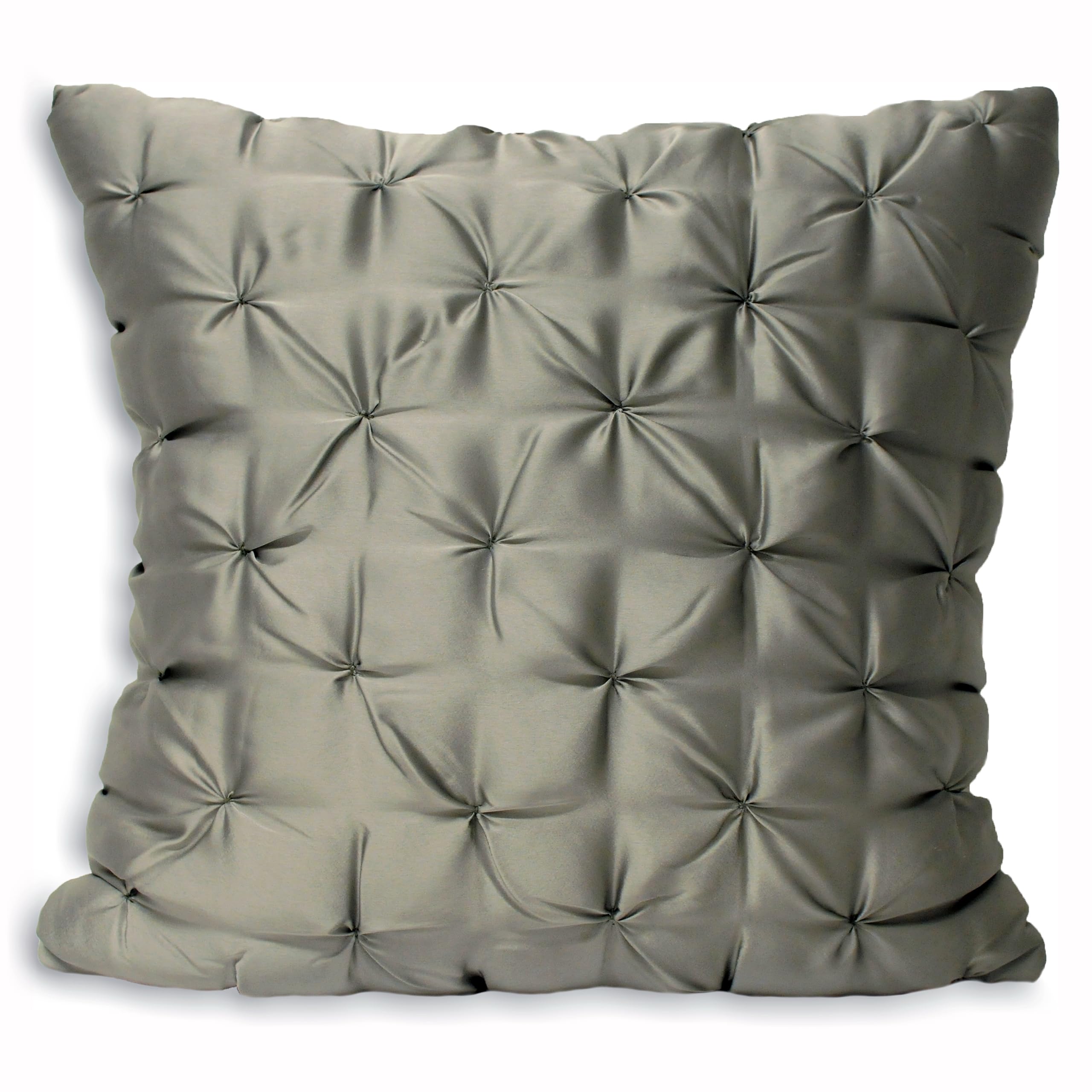 Paoletti Limoges Faux Silk Polyester Filled Cushion,Grey,55 x 55cm