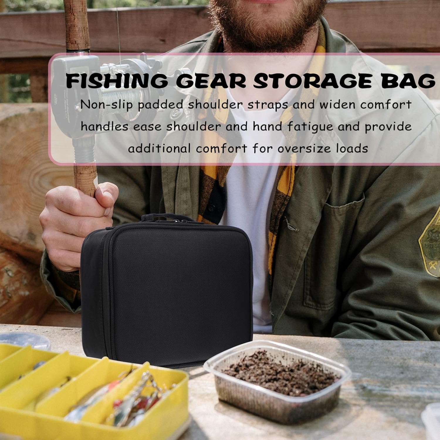 Waterproof Fishing Box Fishing Gear Storage Bag for Lure Xmas image 5