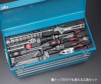 Amazon | KTC 9.5sq. 91点 工具セット キングフィッシャーブルー