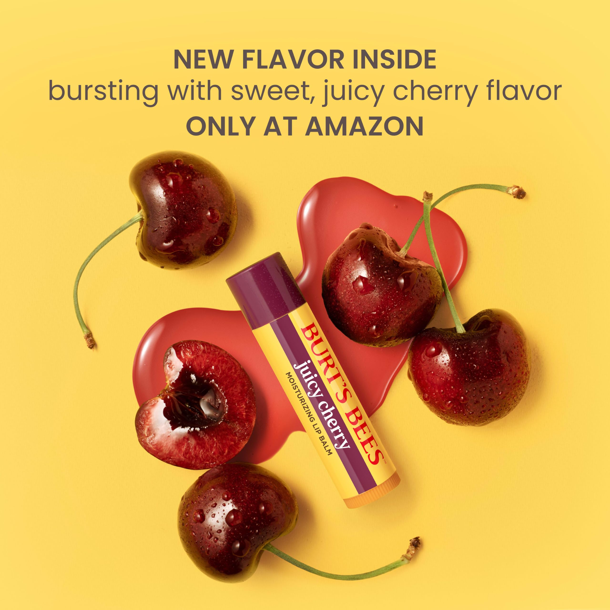 Burt’s Bees 12 Days of Joy Advent Calendar; 12 Surprise Lip Balms Including Juicy Cherry, an Amazon Exclusive; 24 Hour Moisture, 100% Natural Origin, Responsibly Sourced Beeswax, 12 Tubes, 0.15 Oz.