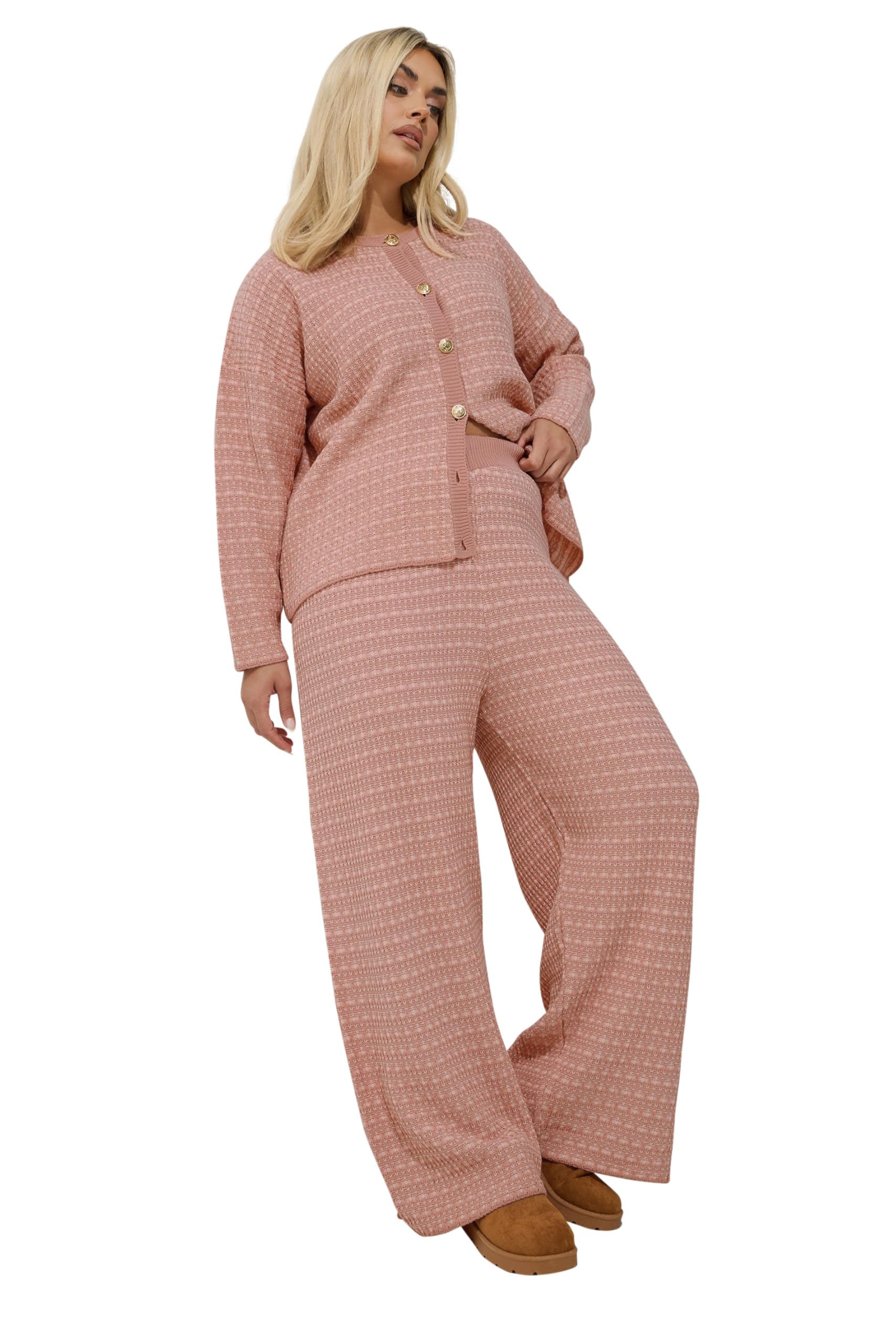 Limited Collection Curve Boucle Wide Leg Trousers - Women's - Plus Size Curve