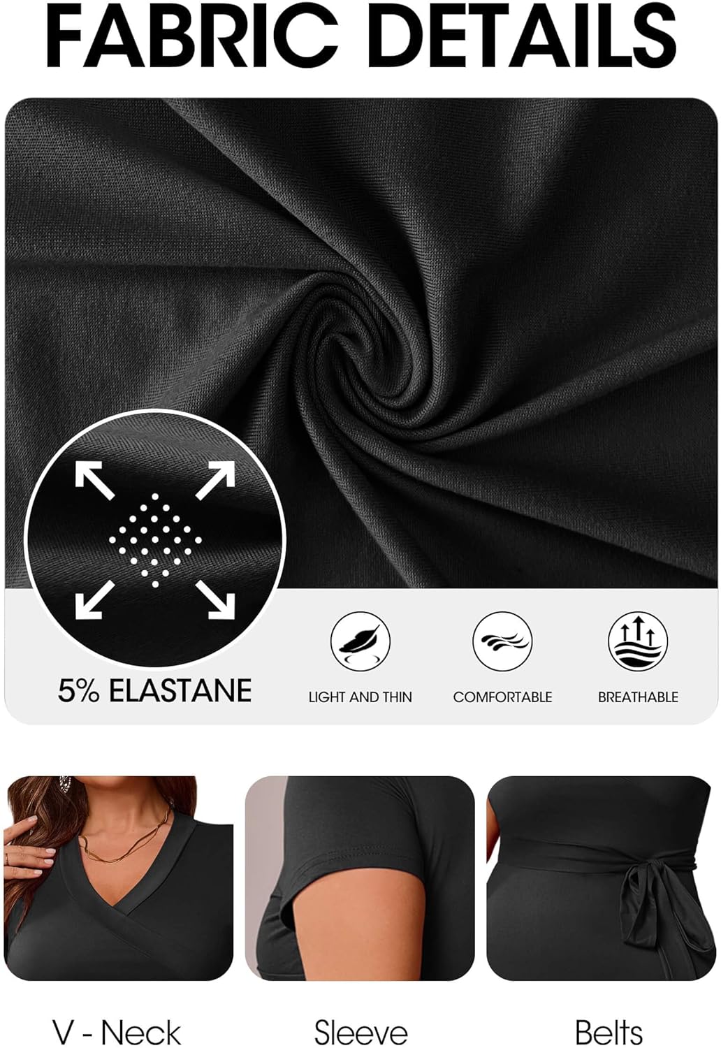 Runwind Women’s Plus Size Maxi Dress Short Sleeve Casusl Summer Long Dress Solid V-Neck Dresses - Image 6