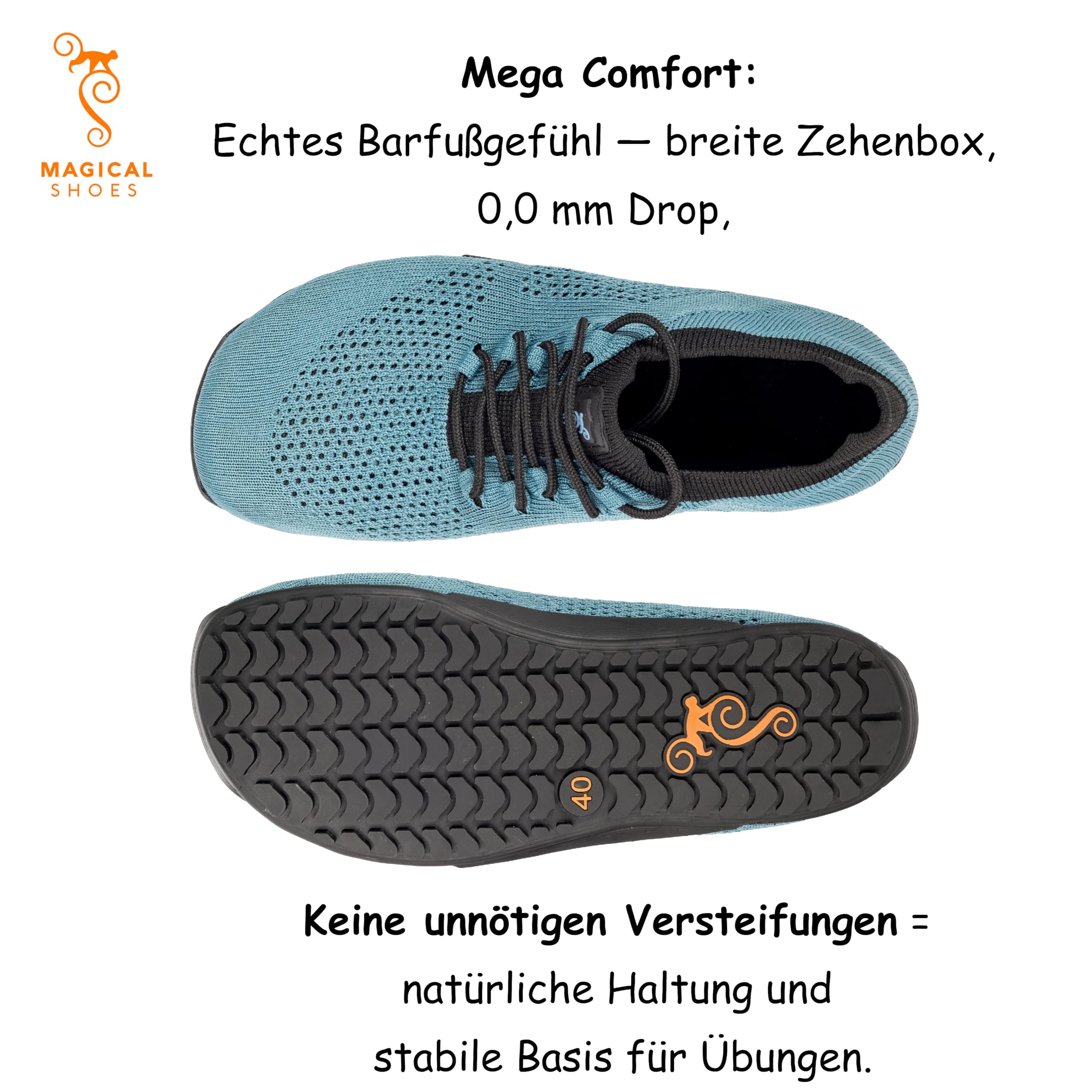 Magical Shoes Barfußschuhe für Damen & Herren, Laufschuhe, Sportschuhe, minimalistische Schuhe, Barefoot Shoes, Minimalschuhe, Max