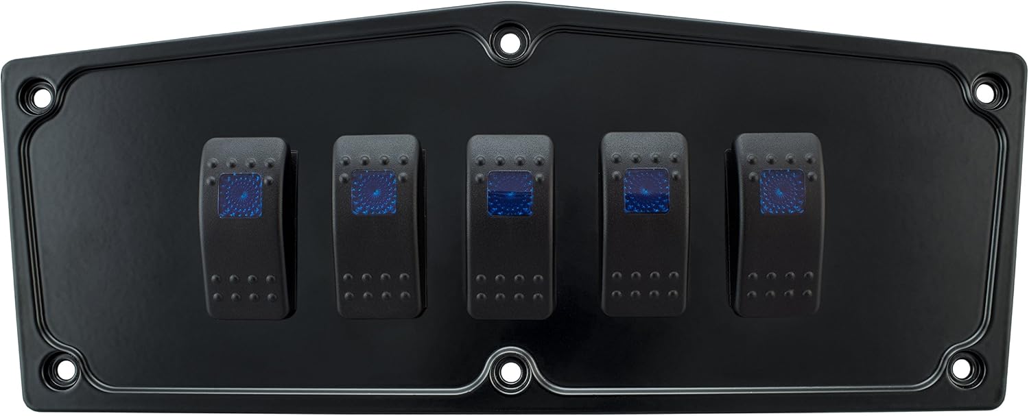 STV Motorsports Custom Aluminum Upper Dash Panel for 2016-2018 Yamaha YXZ1000R (no switches included) (5, Black)