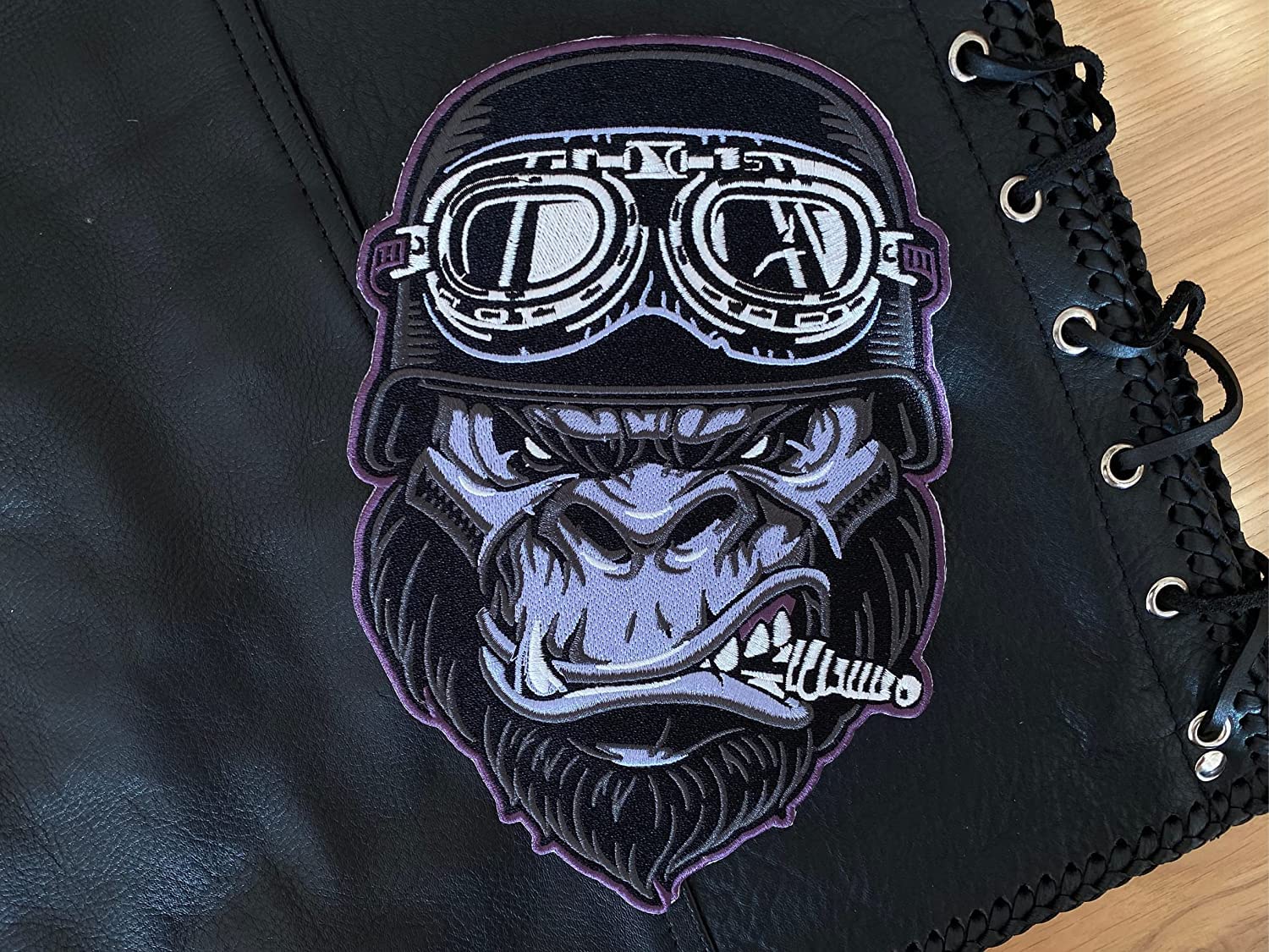 Fnally Home Écusson Thermocollant | Bulldog motard pour glets en cur