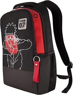 Naruto 15 Inch Sleeve Laptop Backpack, Padded Computer Bag for Commute or Travel, Team 7, One Size