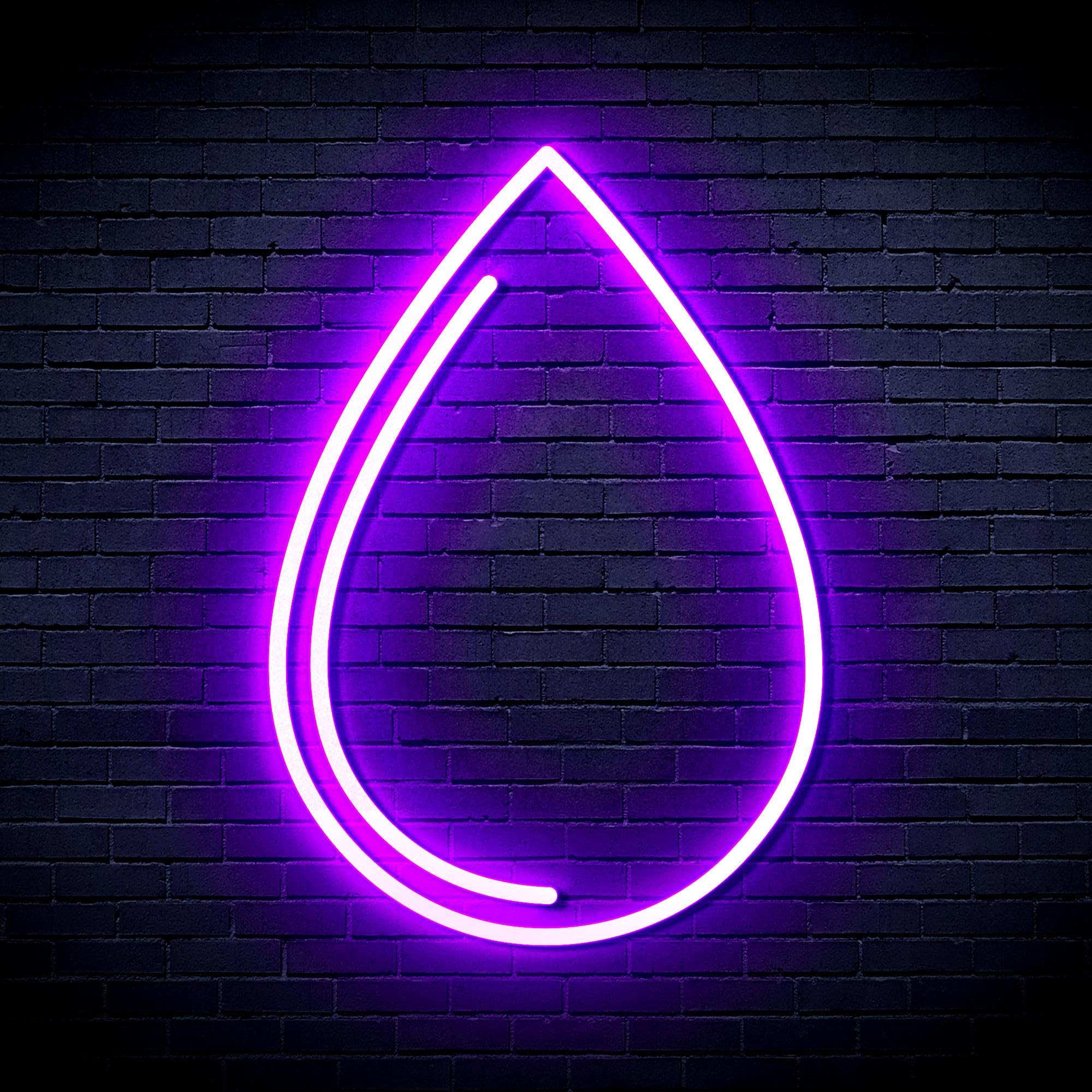 ADVPRO Water Droplet Flex Silicone LED Neon Sign - Purple - st16s44-fnu0015-p