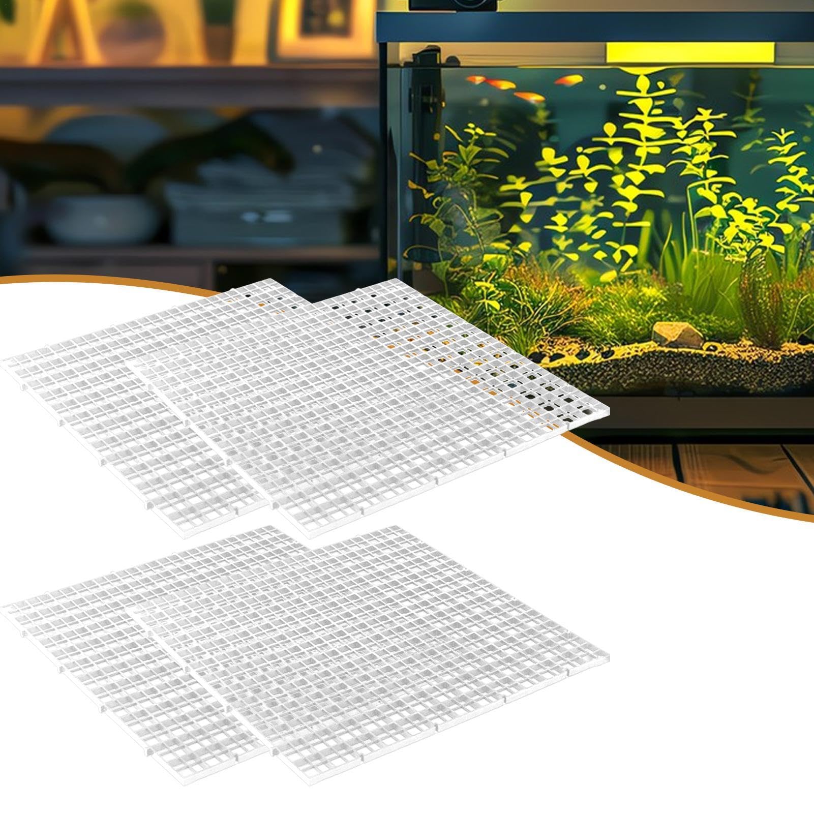 Couvercle d'aquarium,Couvercle d'aquarium - Couvercle d'aquarium Multifonctionnel 4 pièces | Zone de lézardage des Tortues, filtrante pour Aquarium, Couvercle de Terrarium Anti-Saut