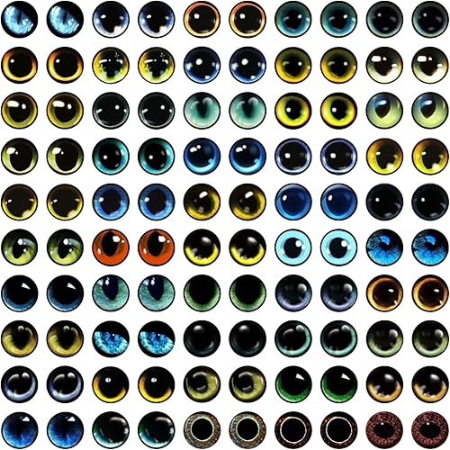 Cabujón de cristal para ojos, 100 unidades, para hacer muñecas de arcilla, esculturas, accesorios para manualidades, hallazgos de bricolaje,