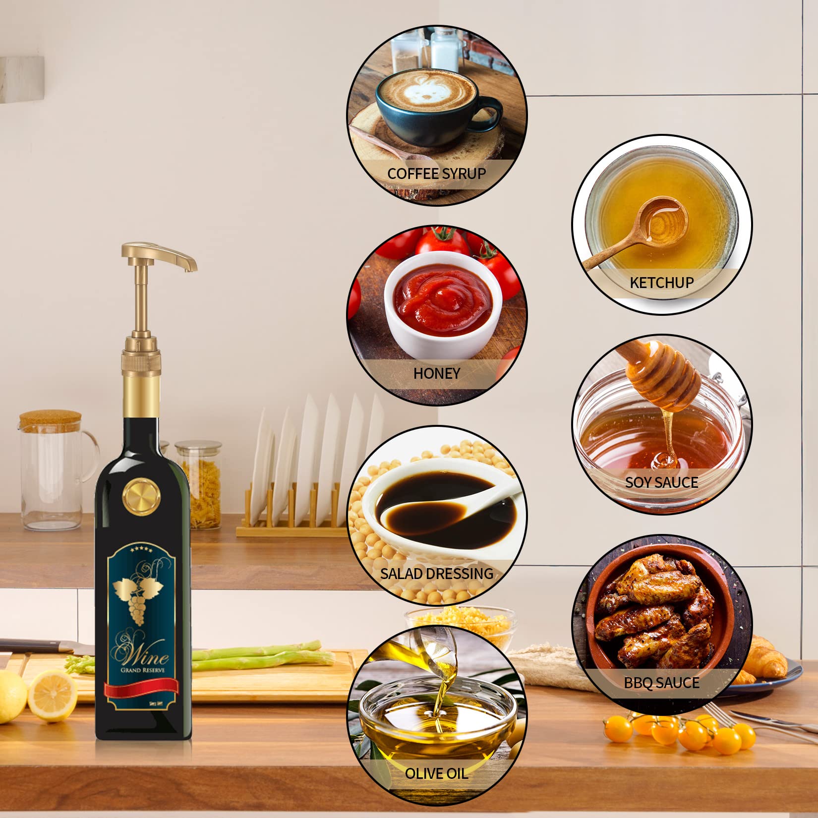 Amazon | 6個 コーヒーシロップポンプディスペンサー シロップポンプ