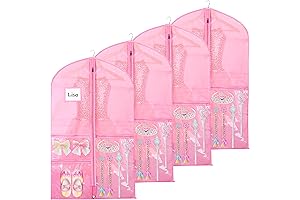 4Pack Dance Costume Bag, Portable Garment Bag for Dancers