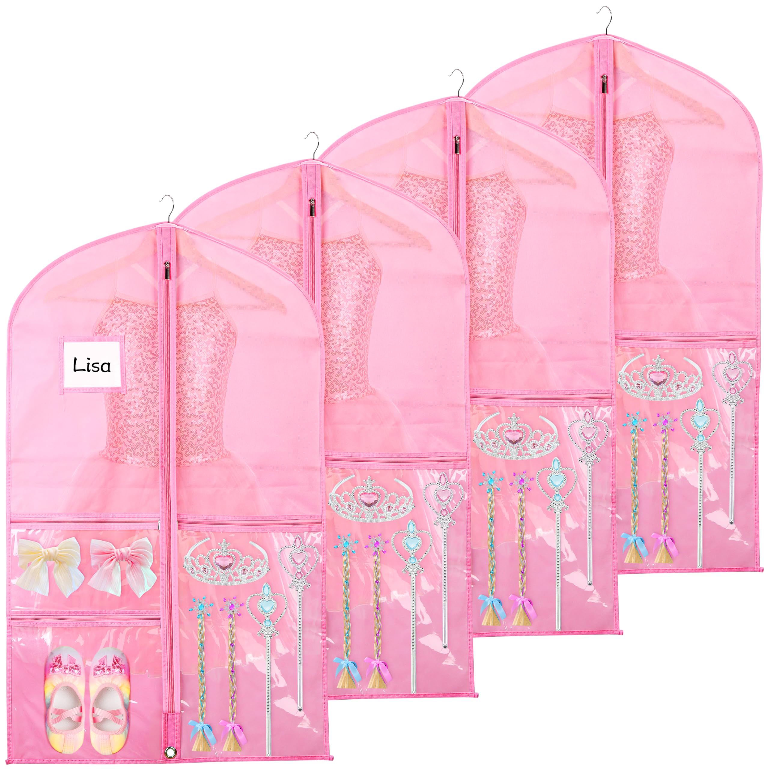 Borsa Porta Abiti In PVC Trasparente Da 101 Cm Per Costumi Da Ballo, Con Tasche Con Cerniera, Impermeabile - 2