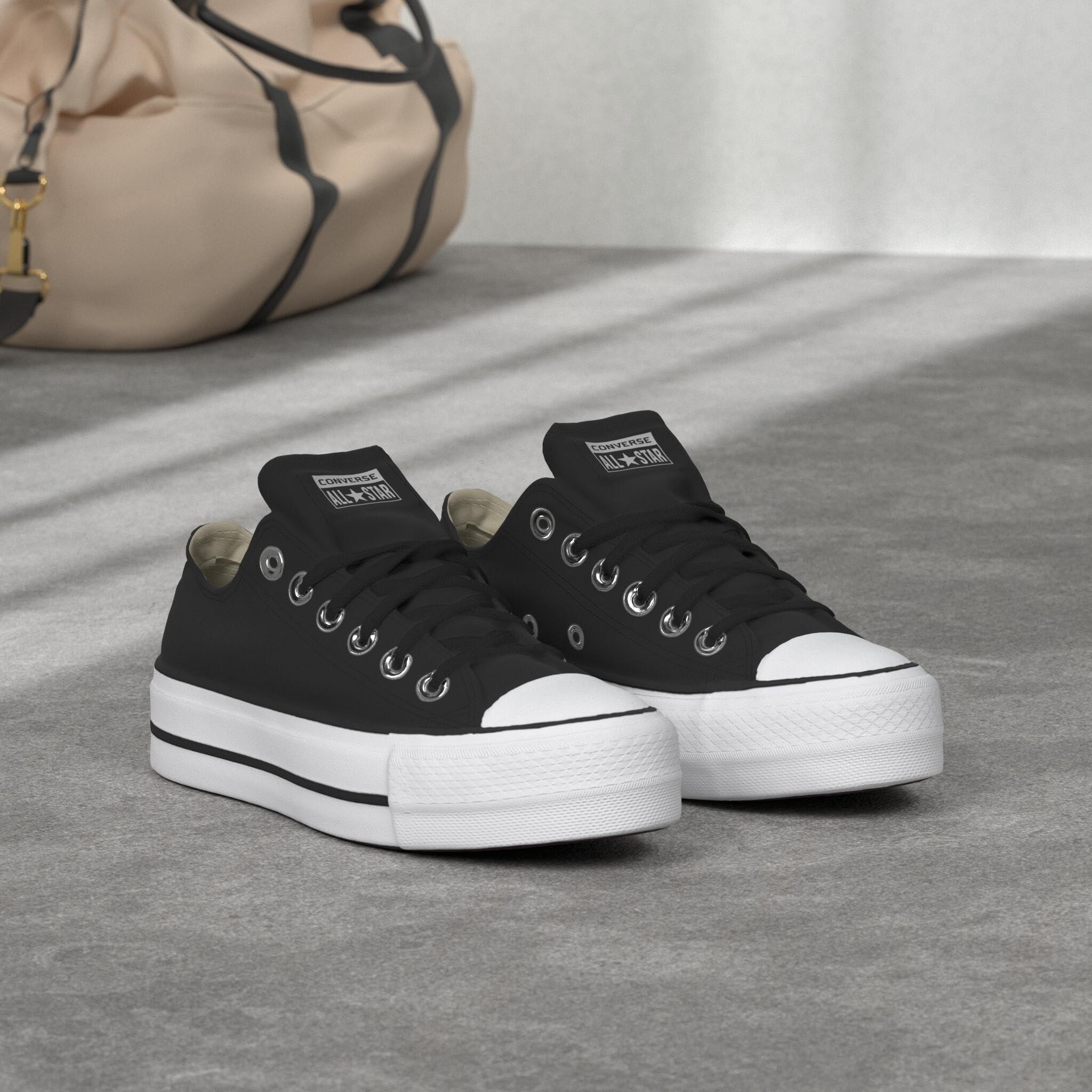 Converse Chuck Taylor All Star Lift Womens Black/White Ox Trainers-UK 4 / EU 36.5