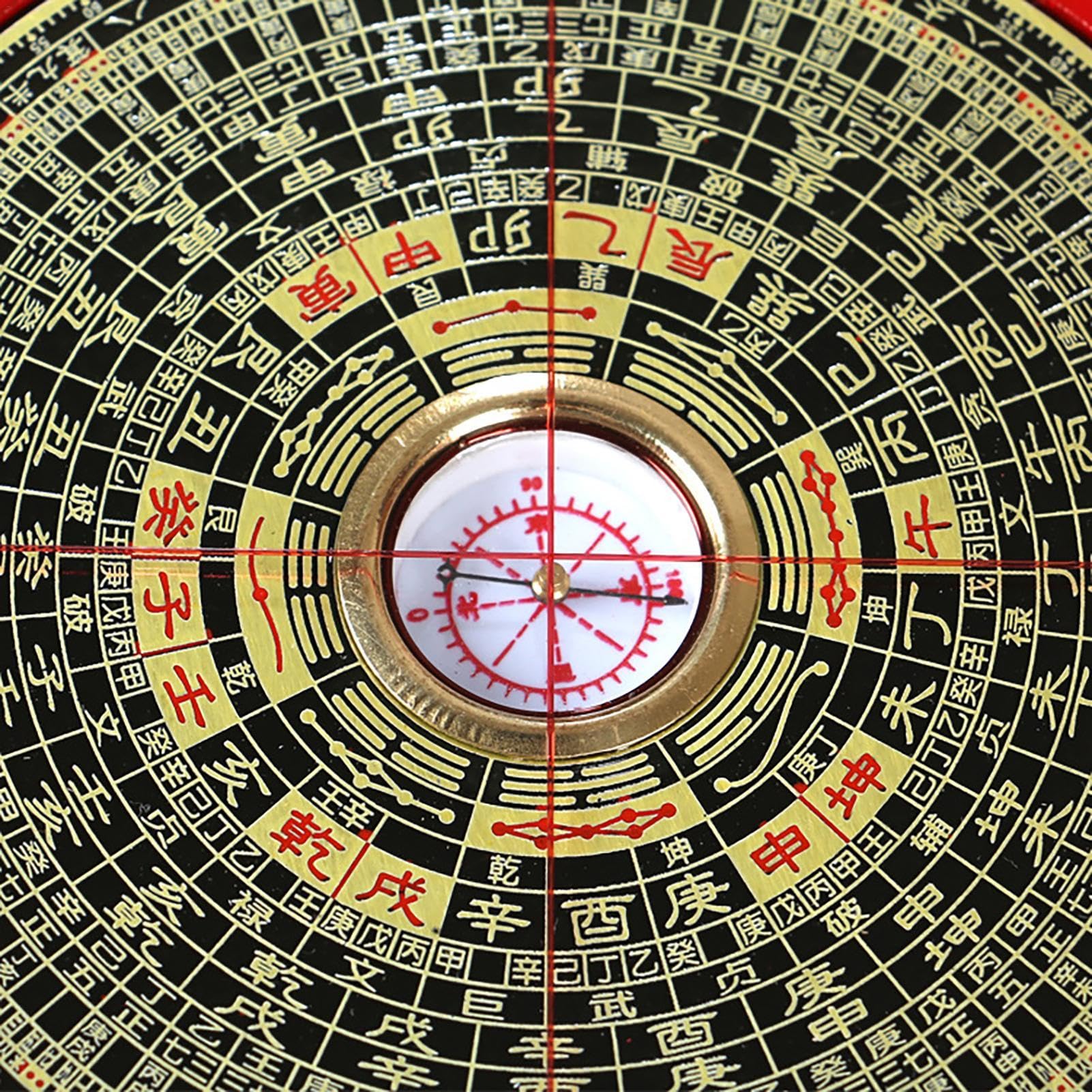 Boussole Feng Shui | Boussole Lo-Pan chinoise décorative Feng Shui | Boussole portable rétro en alliage Yang-Ba Luo Pan pour le bureau, la maison