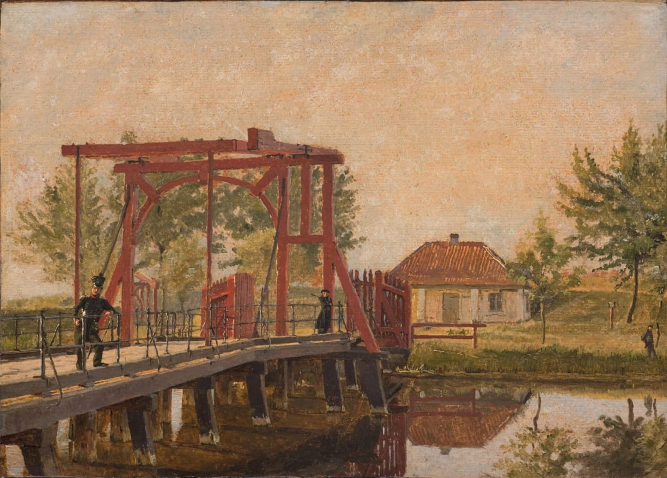 ARTXLXXBN Famous Painting Canvas Artwork Graffiti Print the Northern Drawbridge to the Citadel in Copenhagen by Christen Købke Portrait Canvas Image for Home Decor 60x90cm