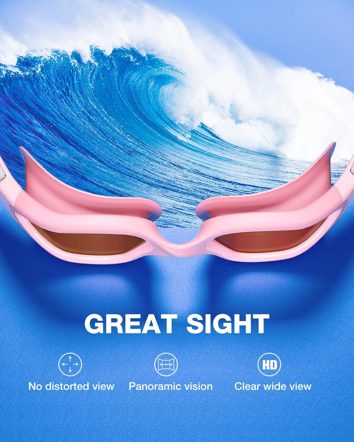 ZIONOR Kids Swim Goggles, G1MINI Ultra Photochromic Polarized Swimming Goggles Boys Girls