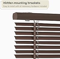 Vista 3 de Cordless Room Darkening Mini Blind - 30 Inch Width, 64 Inch Length, 1" Slat Size - Mahogany - Cordless GII Deluxe Sundown Horizontal Windows Blinds