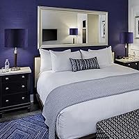 Vista 8 de Pantalla de lámpara de tambor de terciopelo azul oscuro, pantalla moderna de 13 pulgadas superior x 13 pulgadas inferior x 10 pulgadas de alto