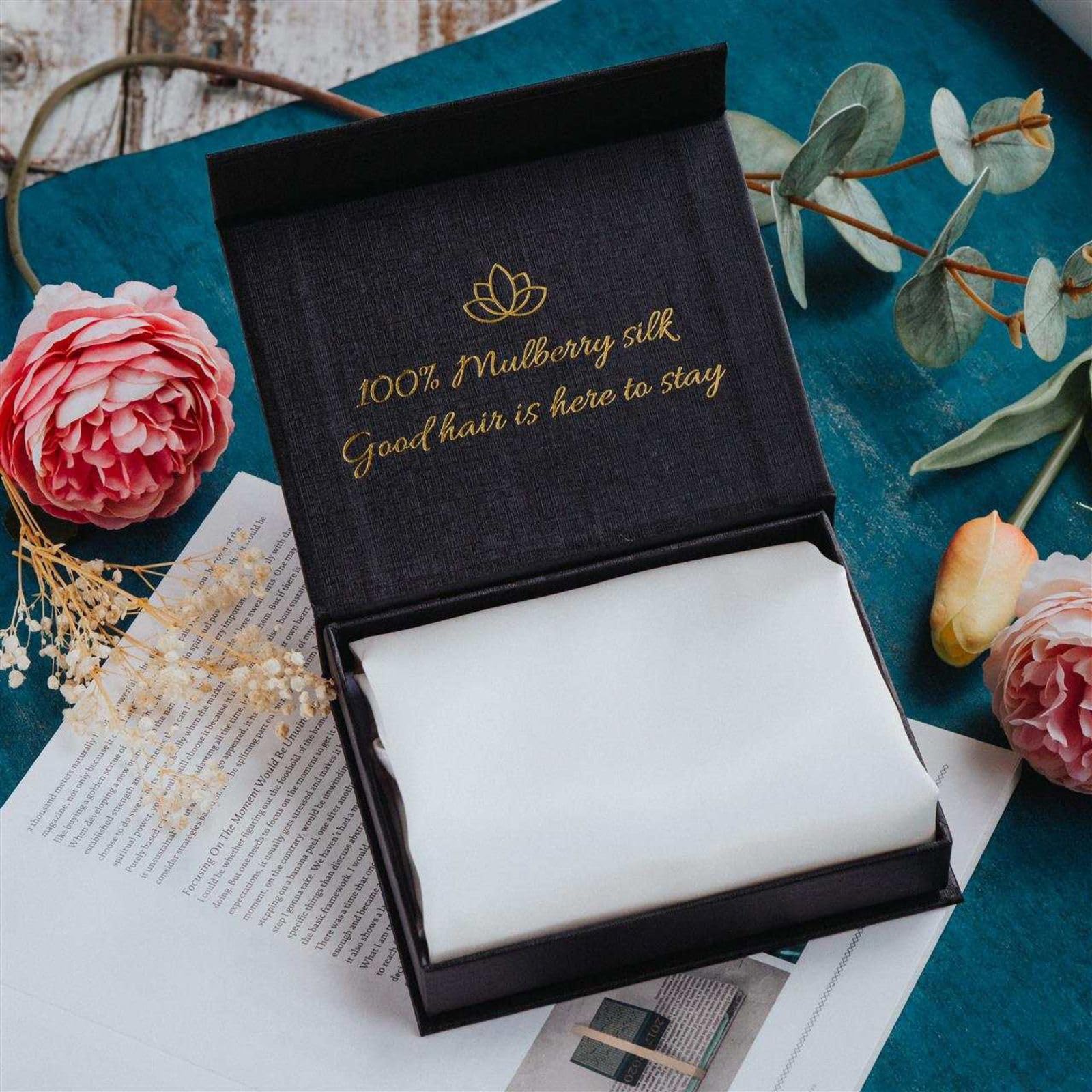 100% Pure Mulberry Silk Pillowcase - Highest Grade 6A - 22 Momme Silk Anti aging, anti hair breakage - Real Silk Pillowcase for healthier Hair & Skin - Acne Free Pure Silk Pillow Case (ivory)