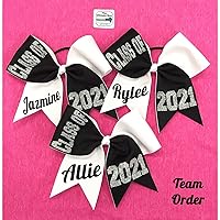Vista 4 de Class of" Senior Tick Tock Cheer Hair Bow - Regalos de graduación