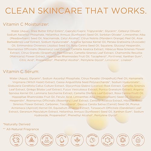 Miniatura 7 de InstaNatural Kit de crema hidratante y suero de vitamina C, ilumina y reduce los signos de envejecimiento, líneas finas y arrugas, con ácido