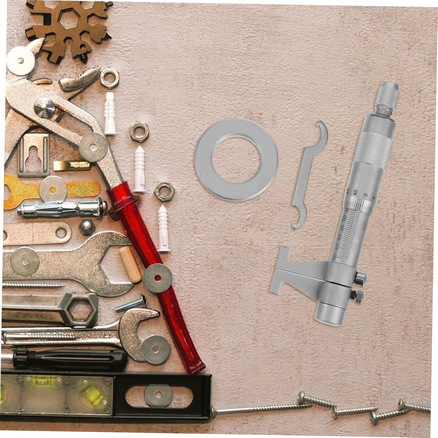 KICHOUSE Micrometer Calipers for Accurate Measuring Millimeters and Lightweight and Measuring Tool for Professionals and Diy Projects