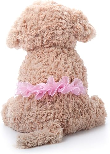 Miniatura 4 de The Petting Zoo Peluche de perro Ballerina Scruffy, regalos para niños, juguete de peluche de perro marrón caramelo de 10 pulgadas