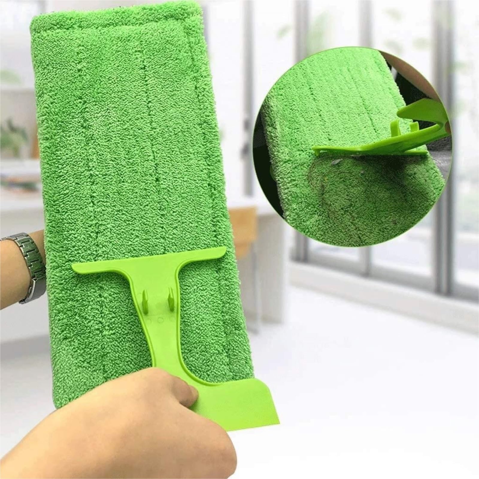 Mopa De Limpieza Fregona para Pisos De Madera Dura con Mango De Acero Inoxidable Y Extensión para El Hogar, La Cocina Y Todas Las Superficies del Piso Hogar Cocina