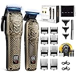 BESTBOMG Professional Hair Clippers for Men, Professional Barber Clippers and Trimmer Set, Mens Cordless Hair Clipper for Barbers Haircut Kit Fade, BS-807E (Bronze)