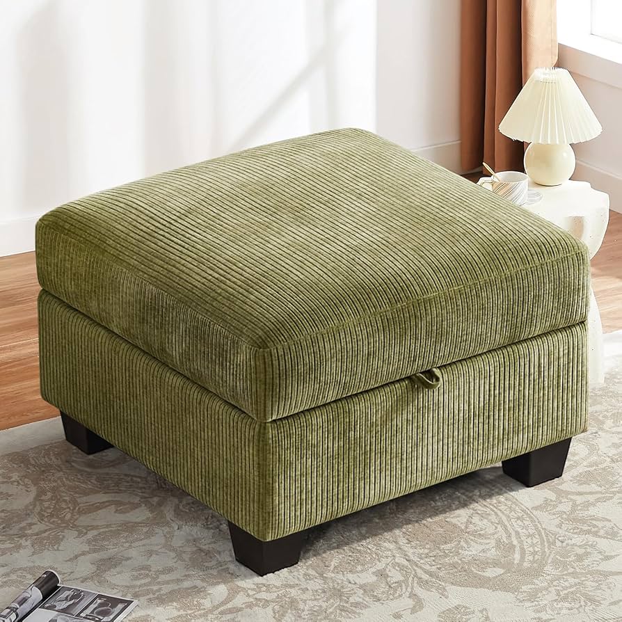 Amazon.com: ABCASA Sofa Ottoman with Storage for Modular