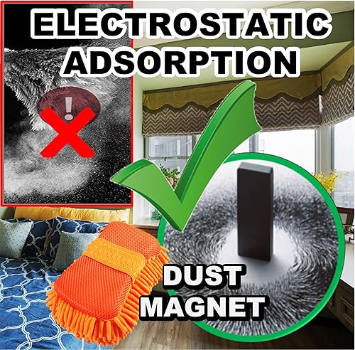 Miniatura 2 de Plumero electrostático para limpieza rápida de superficies sensibles, sin plumas, sin mosca de polvo, cepillo de polvo de escritorio, con microfibra