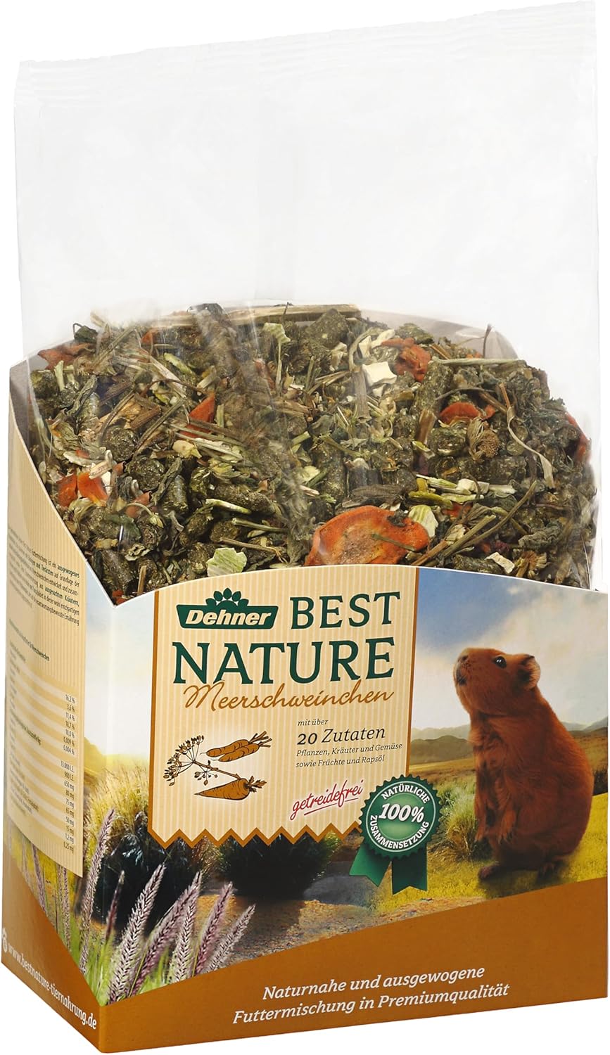 Dehner Best Nature Adult Nagerfutter, Meerschweinchenfutter, 2 kg