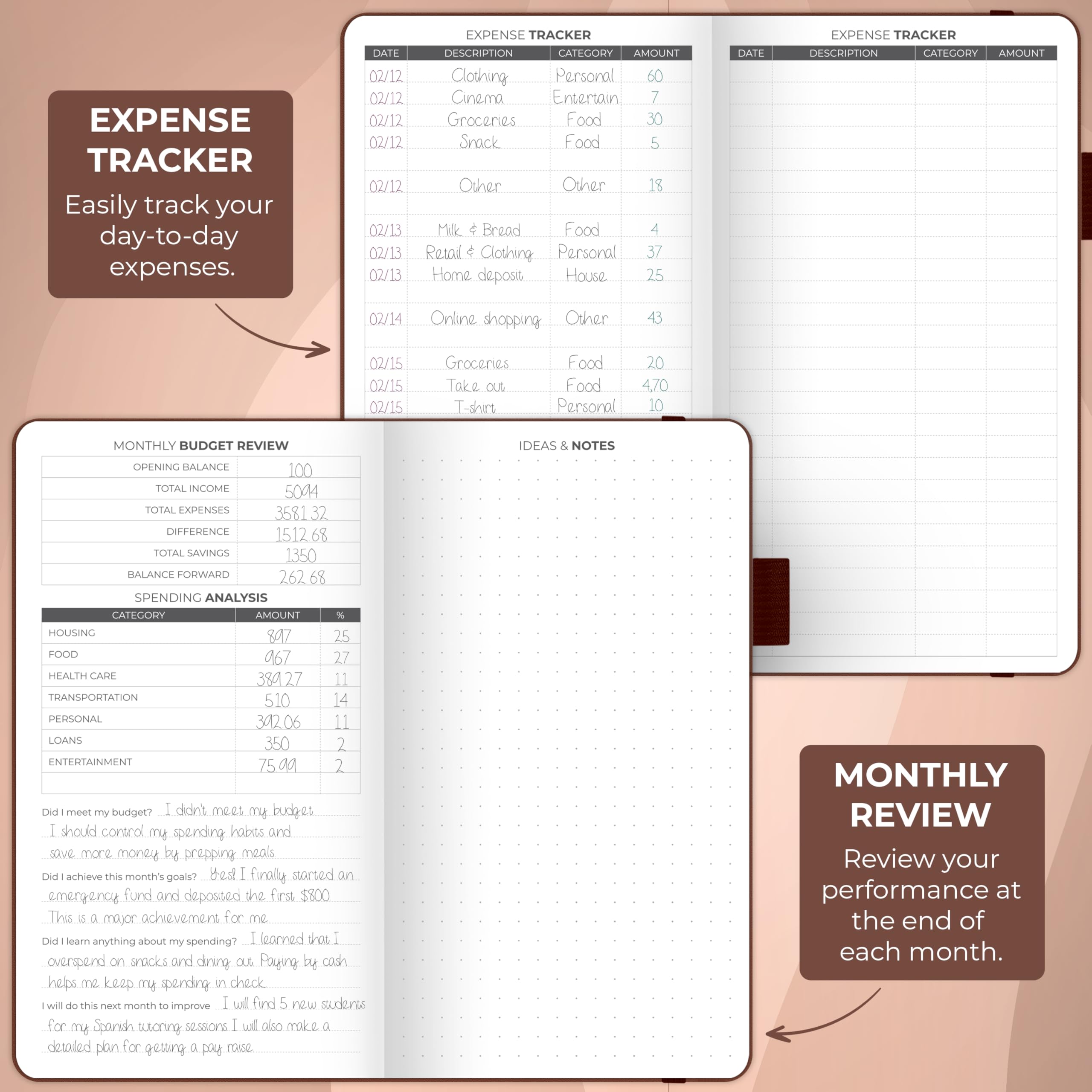Clever Fox Budget Planner, Expense Tracker Notebook. Monthly Budgeting Organizer, Finance Logbook & Accounts Book - Image 3