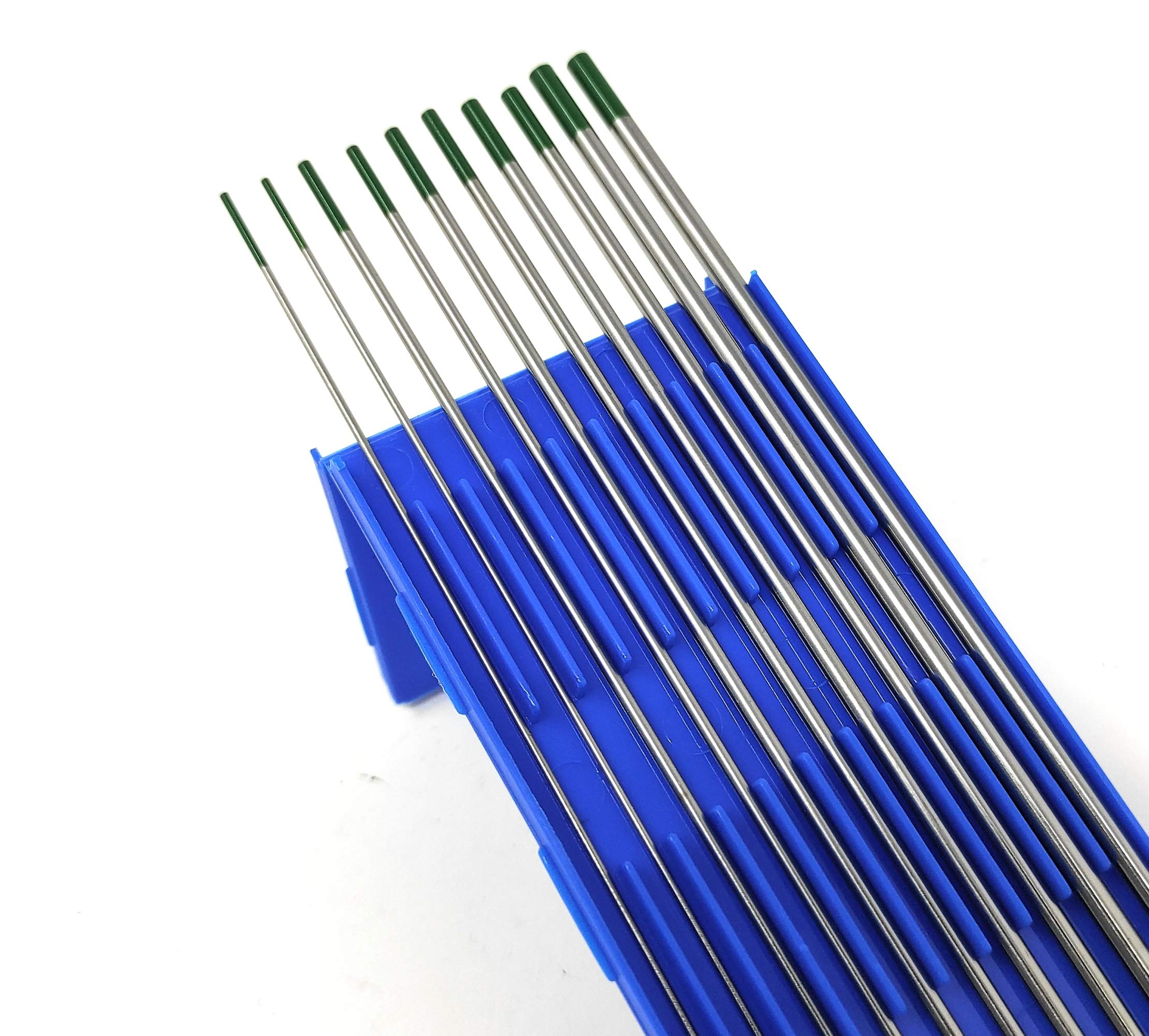 Soudage TIG ELCAN Tungstens Pure green WP professional, 1.0 1.6 2.0 2.4 3.2 mm Électrodes de soudage au chalumeau TIG, 10 unités - Dimensions: 1.0/1.6/2.0/2.4/3.2 x 175mm