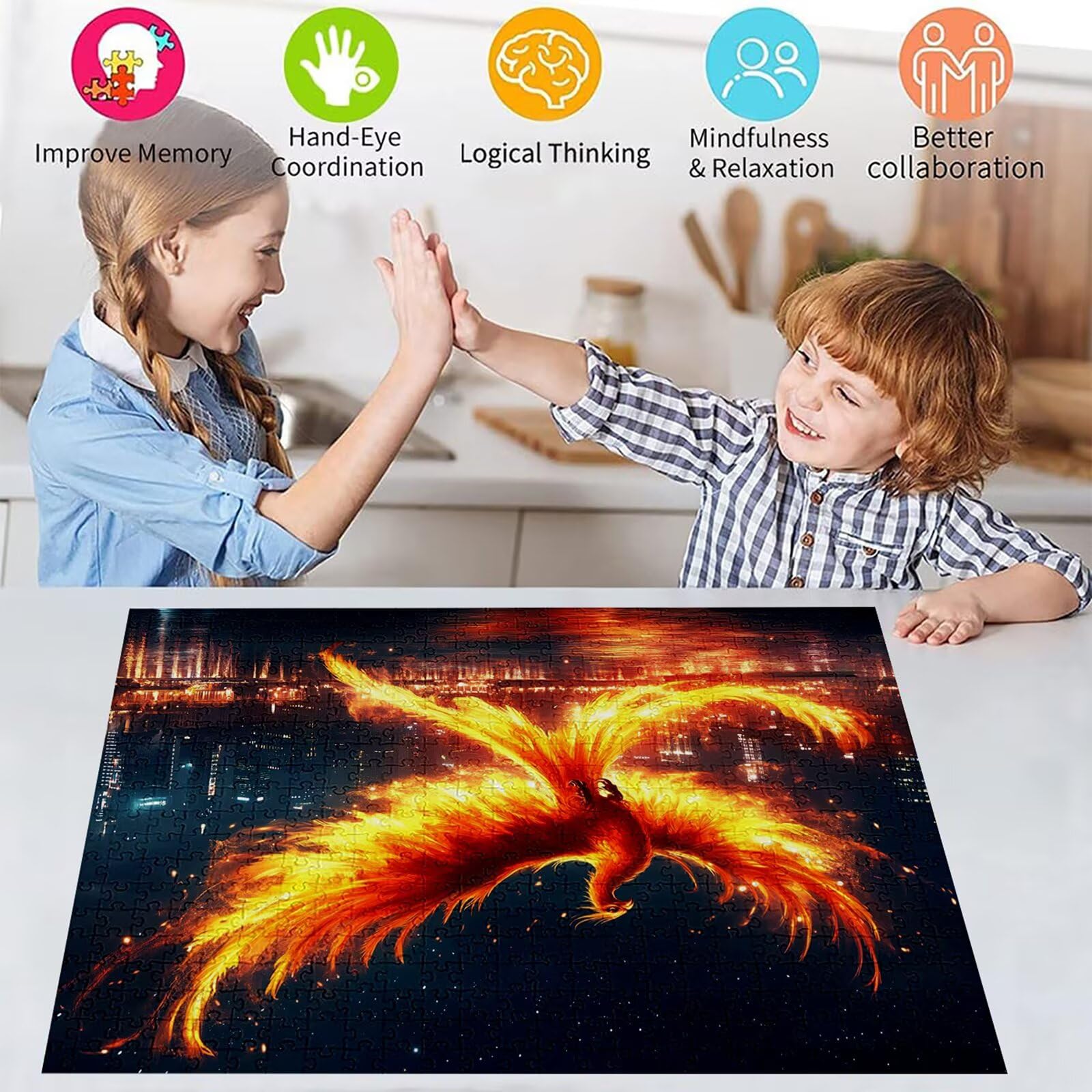 Puzzle 3000 elementów ptak puzzle dla dorosłych miasto 122 x 81 cm Unikalne rzemiosło klasyczne 3D drewniane układanki do rodzinnych gier aktywnych, układanka do samodzielnego wykonania nawet do