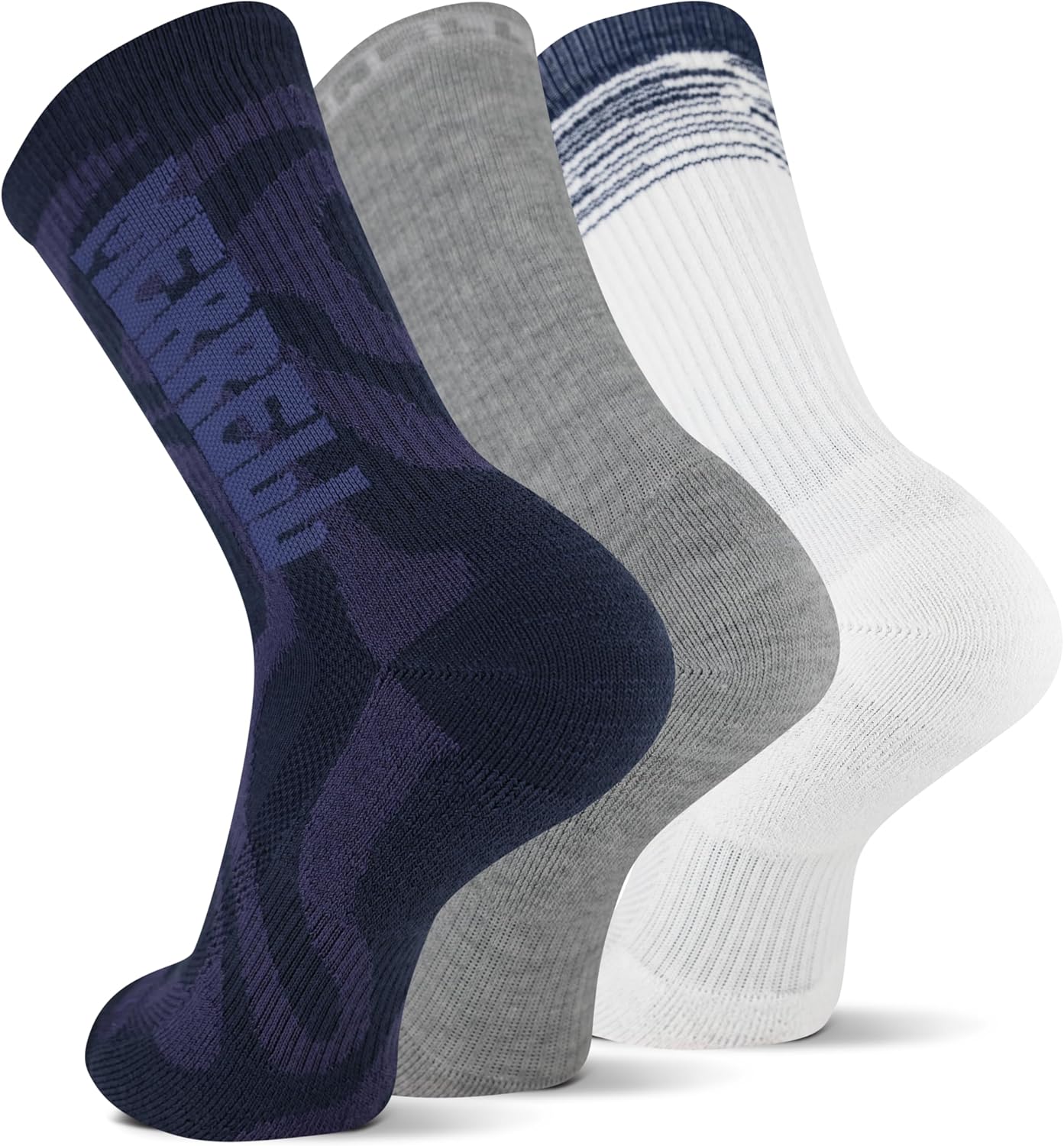 Merrell Unisex adults Men's and Women's Recycled Everyday Half Cushion - Unisex 3 Pair Pack Repreve Arch Support a Sock - Image 2