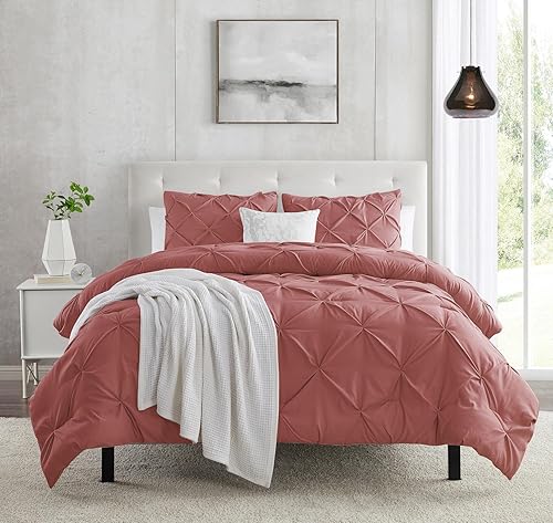 Miniatura 9 de Funda de edredón blanca tamaño individual, 2 piezas, 1 funda de edredón de 68 x 90 pulgadas con cierre de botón y 1 funda de almohada, juego de ropa